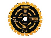 Диск циркулярен Dewalt за рязане на дърво 165x20x1.65 мм, 24z