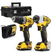 Комплект акумулаторни винтоверти DeWALT с 2 батерии и зарядно, DCF801, DCD701, 12V, 1.3Ah