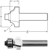 Фрезер профилен 19x9,5x53,4mm