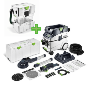Комплект FESTOOL орбитален шлайф LHS 2 225 EQI-Plus, прахосмукачка CTL 36 EI AC, предфилтър CT-VA