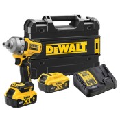 Акумулаторен гайковерт DeWALT с безчетков двигател с 2 батерии и зарядно, 18 V, 5 Ah, 812 Nm, квадрат, 1/2", DCF892P2T