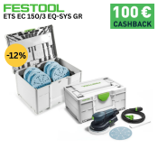 Ексцентършлайф FESTOOL безчетков ETS EC 150/3 EQ-SYS GR