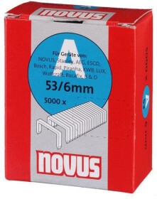 Скоби за такери Type A53, 11.3х6х0.75 мм, 5000 бр. Novus