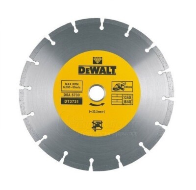 Диск диамантен за бетон и тухли 230x22.23 мм DeWALT DT3731