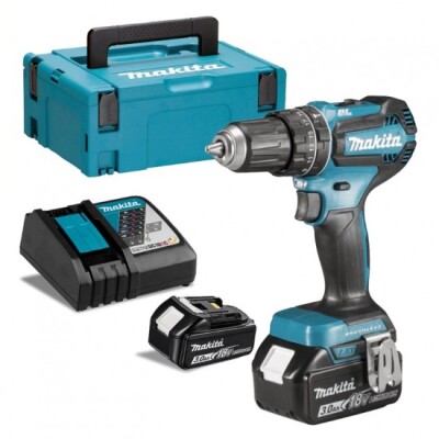 Акумулаторен ударен винтоверт Makita DHP485RFJ, 18V, 3.0Ah