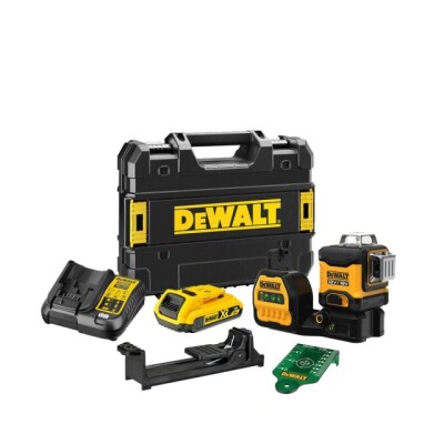 Нивелир лазерен линеен DeWALT DCE089D1G18, с 3 лъча, 35м