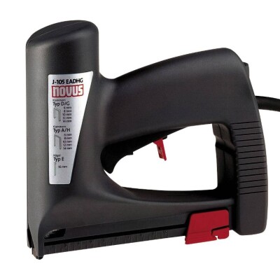 Електрически такер за скоби Novus тип A, D, H, G - 6-14 мм и гвоздеи тип Е - 16 мм