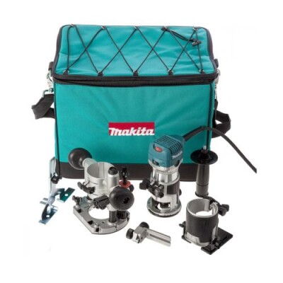 Фреза дърводелска Makita RT0702CX2, 710 W,  ф 6-8 мм