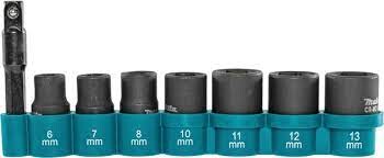 Ударни вложки комплект 6-13 мм, 1/4" 8 бр. Makita E-12289
