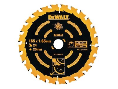Диск циркулярен Dewalt за рязане на дърво 165x20x1.65 мм, 24z