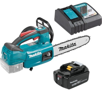 Верижен трион акумулаторен Makita DUC254Z, 18V с батерия 6 Ah и зарядно