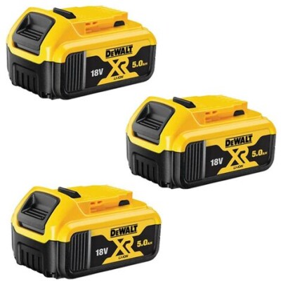 Комплект акумулаторни батерии 3 броя DeWalt DCB184, 18V, 5.0Ah