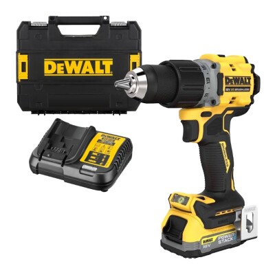 Винтоверт акумулаторен DeWALT DCD800E1T, 18V, 1.7Ah, 90Nm