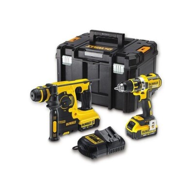 Комплект акумулаторни инструменти DeWALT винтоверт DCD790 и перфоратор DCH253, 18V, 4 Ah
