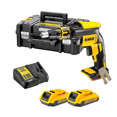 Акумулаторен винтоверт за монтаж на гипсокартон DeWALT DCF620D2, 18V, 2Ah