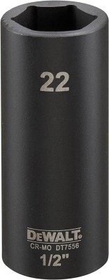 Вложка ударна удължена DeWALT 22 мм 1/2" DT7556