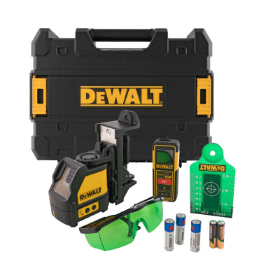 Комплект лазерен нивелир и лазерна ролетка DeWALT DW0889CG зелен с 2 лъча