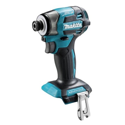 Акумулаторен ударен гайковерт Makita с безчетков двигател без батерия и зарядно, 18 V, 180 Nm, шестостен, 1/4", DTD173Z