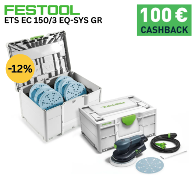 Ексцентършлайф FESTOOL безчетков ETS EC 150/3 EQ-SYS GR