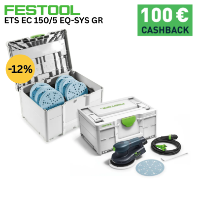 Ексцентършлайф FESTOOL безчетков ETS EC 150/5 EQ-SYS GR