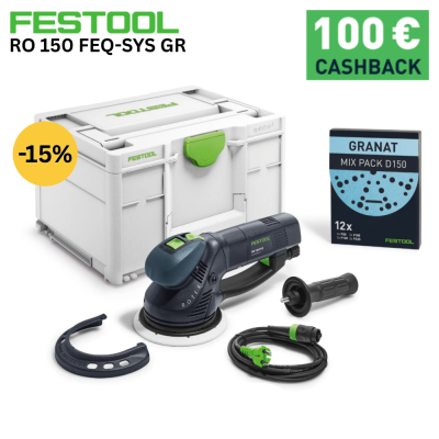 Комбиниран ротационен шлайф FESTOOL ROTEX RO 150 FEQ-SYS GR