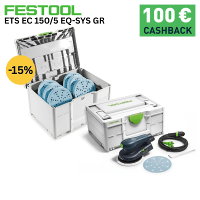 Ексцентършлайф FESTOOL безчетков ETS EC 150/5 EQ-SYS GR