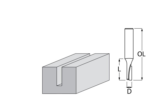 Фрезер за дърво профилен прав, без лагер ф 5х13 мм, 48 мм, ф 8 мм Makita