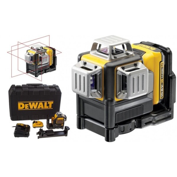 Нивелир лазерен линеен DeWALT DCE089D1R, с 3 лъча, 30м
