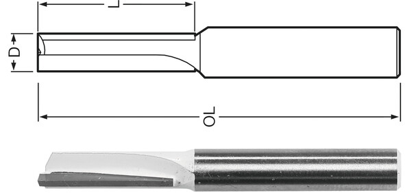 Фрезер прав 6x19x50,8мм./Makita