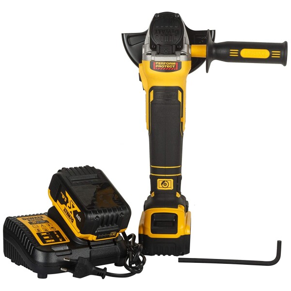 Акумулаторен ъглошлайф безчетков DeWALT DCG405P2, 18V, 5.0 Ah, 125мм