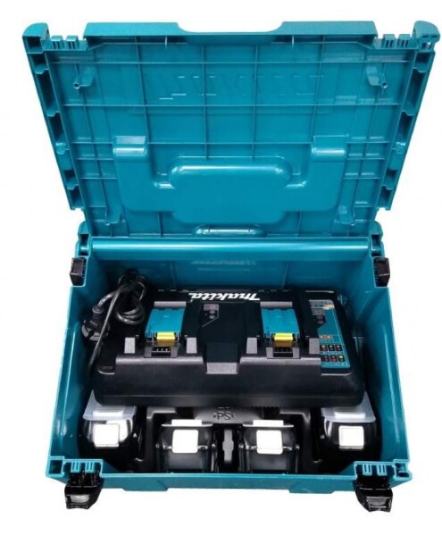 Комплект Makita 4 x BL1860B (18V, 6.0Ah) и двойно зарядно DC18RD