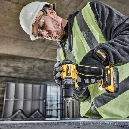 Винтоверт акумулаторен DeWALT DCD800E2T, 18V, 1.7Ah, 90Nm