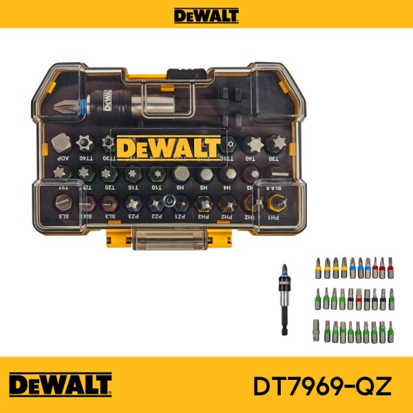 Комплект битове с магнитен държач DeWalt DT7969