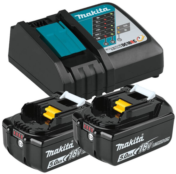 Комплект Makita - две батерии 18V, 5Ah BL1850B и зарядно DC18RC