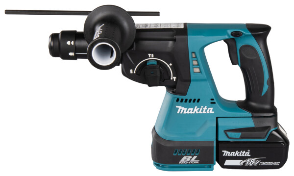 Акумулаторен перфоратор Makita DHR243Z с една батерия 18 V 5 Ah и куфар Makpac