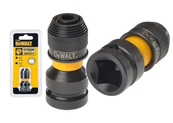 Преходник за гайковерт от квадрат 1/2" към шестостен 1/4" DeWALT DT7508