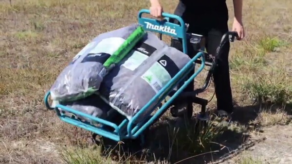 Акумулаторна количка с платформа Makita DCU180Z, 18+18 V, 130 кг