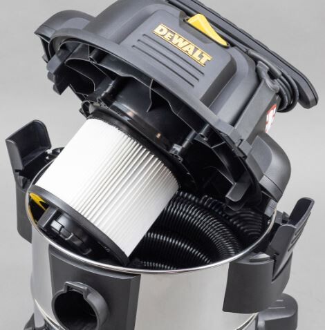 Прахосмукачка DeWALT DXV20S за сухо и мокро почистване от неръждаеме стомана