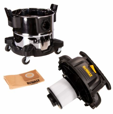 Прахосмукачка DeWALT DXV20S за сухо и мокро почистване от неръждаеме стомана