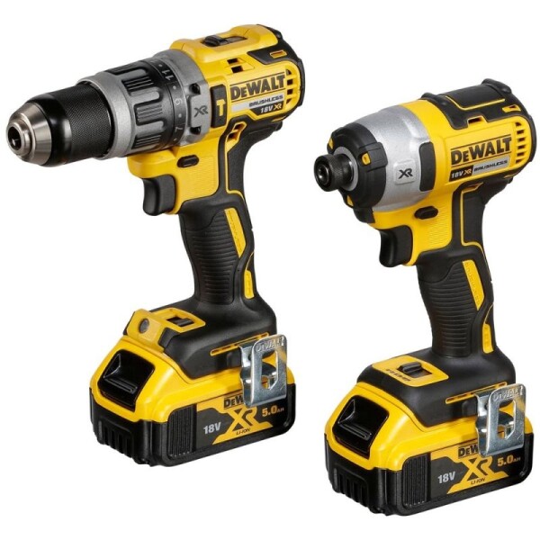Комплект акумулаторни винтоверти DeWALT с 2 батерии и зарядно, DCD796, DCF887, 18V, 5 Ah
