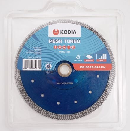 Диск диамантен 180x25.4/22.23 мм KODIA MESH TURBO